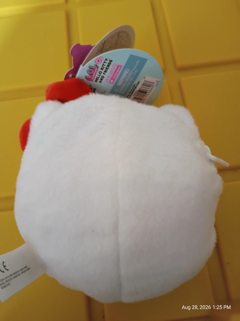 L.O.L Surprise Hello Kitty Reversable Plush Clip-On Keychain - White